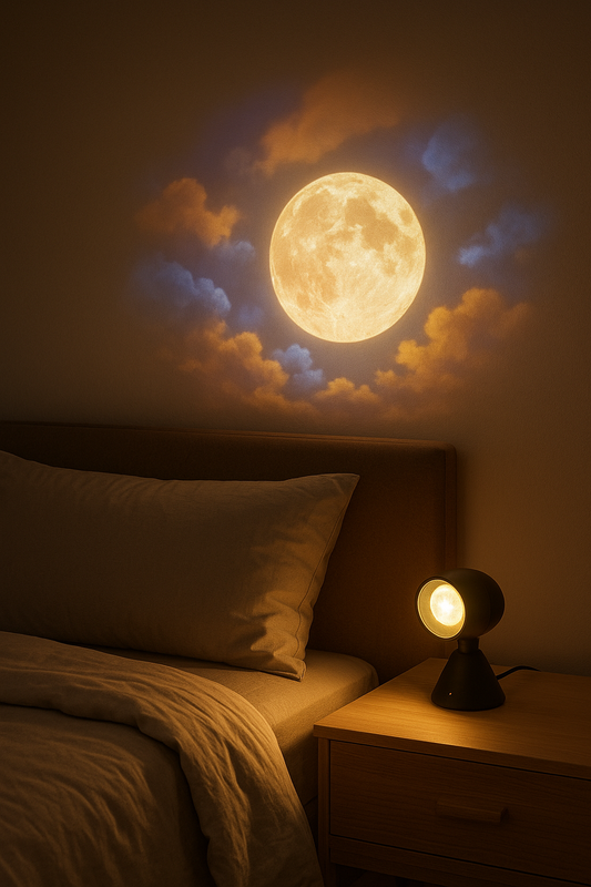 LED Moon & Clouds Projection Lamp